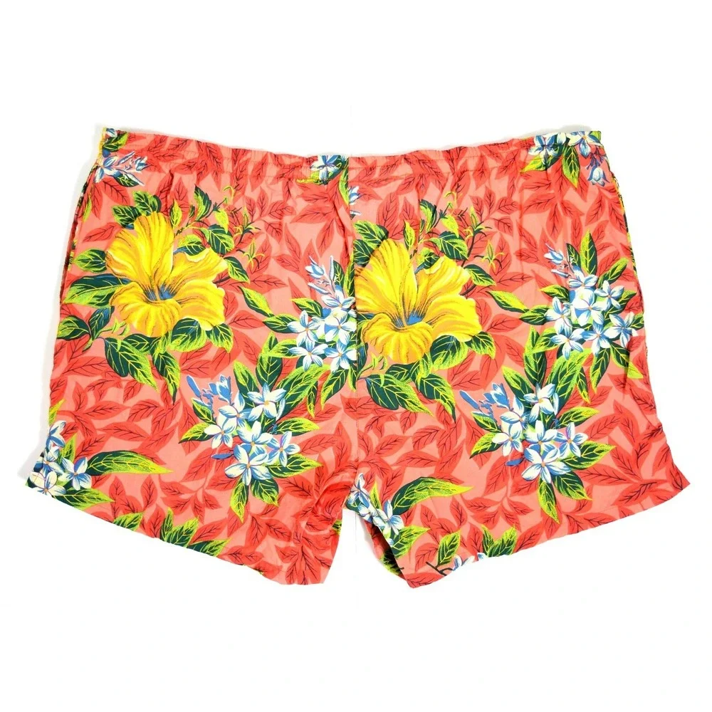 VTG 90s Polo Sport Ralph Lauren Tropical‎ Hibiscus Swim Trunks Shorts Men's XL
